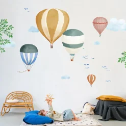 Stickers géants Montgolfière aquarelle