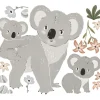 Stickers muraux Famille Koala (54 x 46 cm)