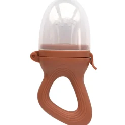 Sucette grignoteuse terre de sienne avec 4 embouts