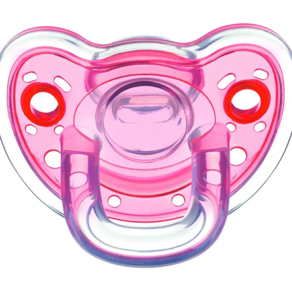 Sucette physiologique en silicone transparent (0-6 mois)