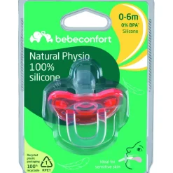 Sucette physiologique en silicone transparent (0-6 mois)