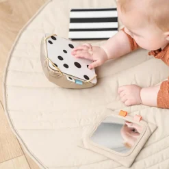 Support avec cartes de motifs contrastés Deer friends Sable