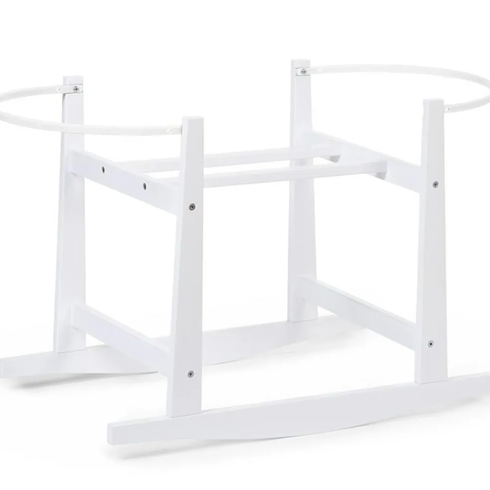 Support de couffin à bascule en pin blanc