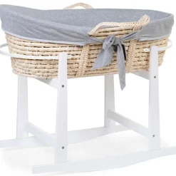 Support de couffin à bascule en pin blanc