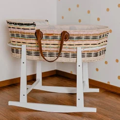 Support de couffin à bascule en pin blanc