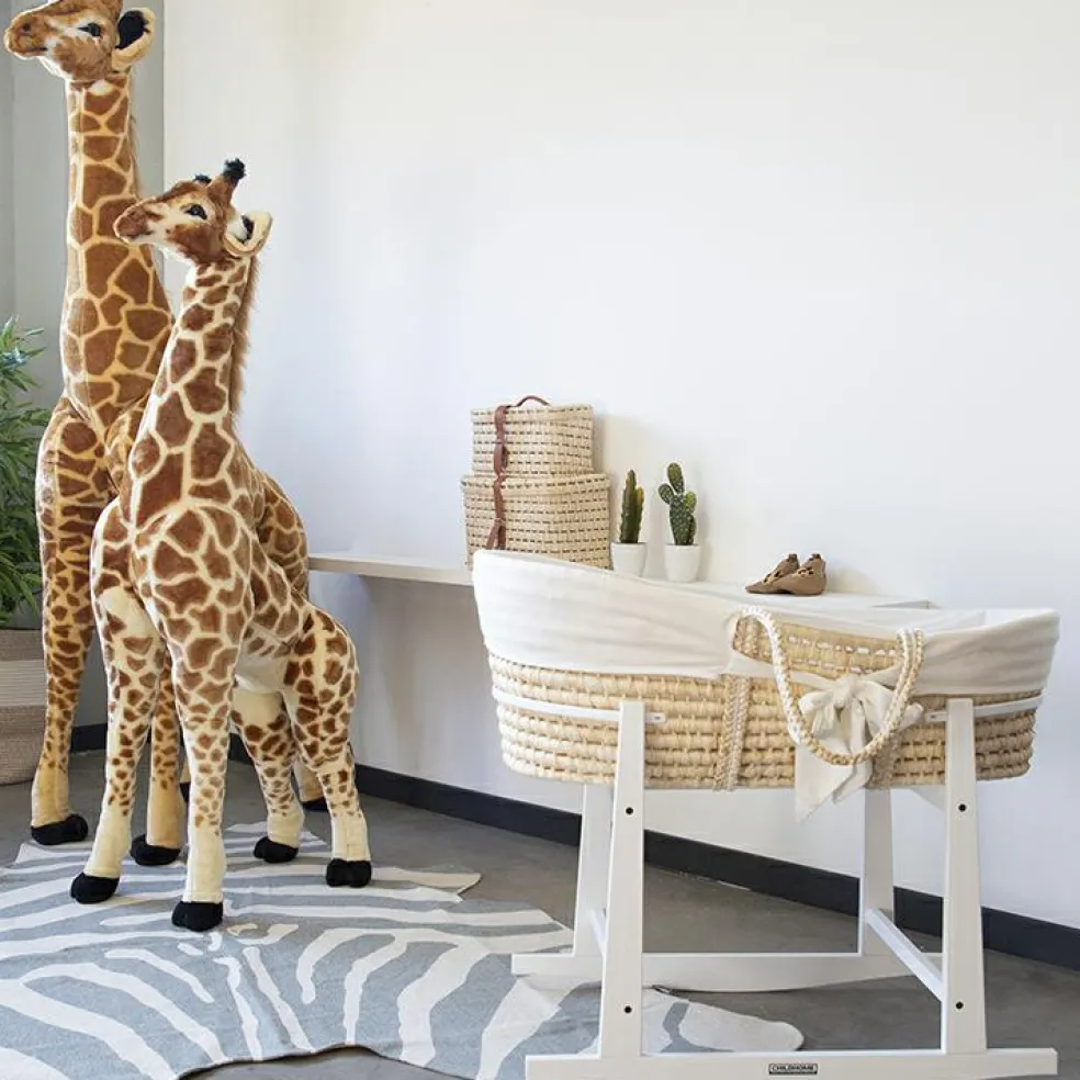 Support de couffin à bascule en pin blanc