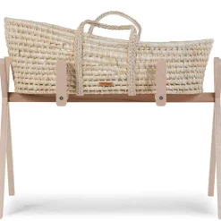 Support de couffin évolutif 2 en 1 en bois naturel