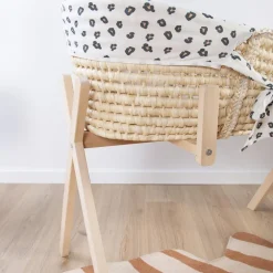 Support de couffin évolutif 2 en 1 en bois naturel