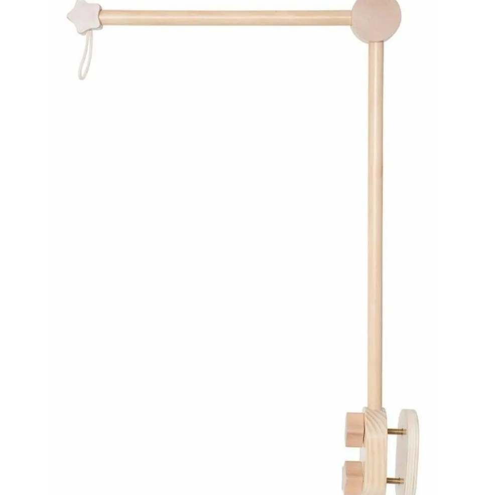 Support mobile en bois naturel