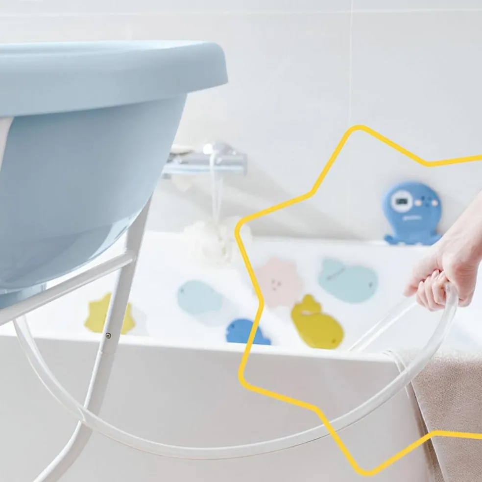 Support pour baignoire Baleine et tuyau de vidange