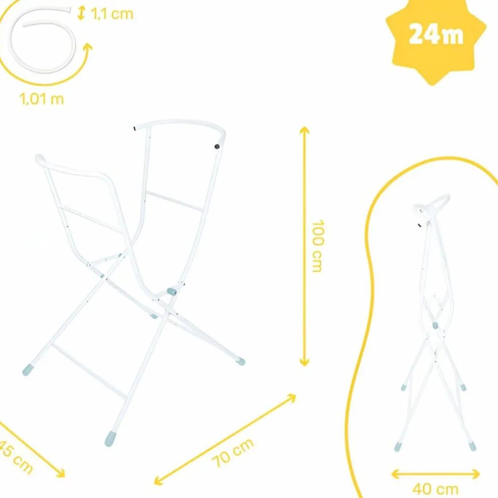 Support pour baignoire Baleine et tuyau de vidange