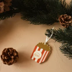 Suspension Popcorn Noël Gourmand (personnalisable)
