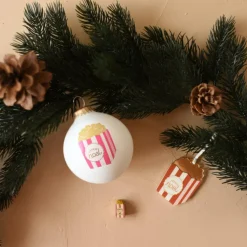 Suspension Popcorn Noël Gourmand (personnalisable)