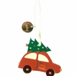 Suspension Voiture Noël Gourmand (personnalisable)