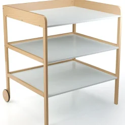 Table à langer Clara XL blanc-naturel