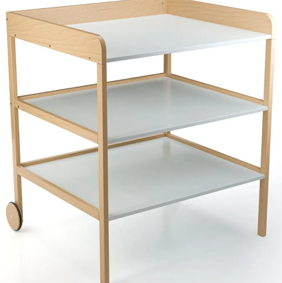 Table à langer Clara XL blanc-naturel