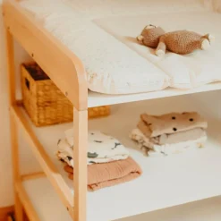 Table à langer Clara XL blanc-naturel