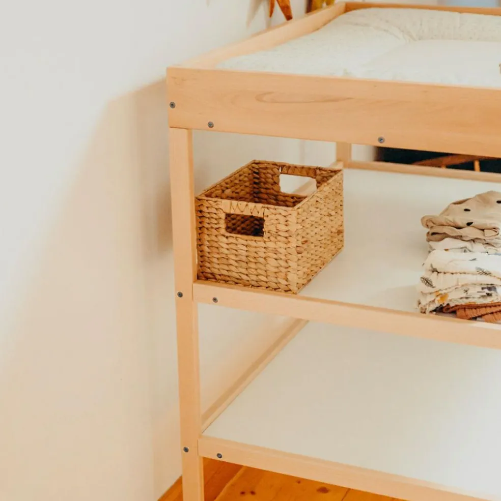 Table à langer Clara XL blanc-naturel