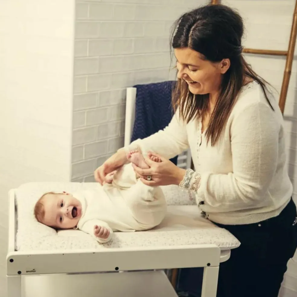 Table à langer Clarissa bois blanc