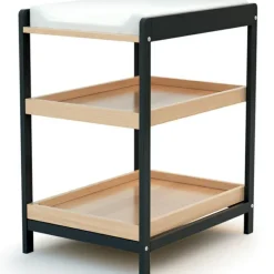 Table à langer en bois de hêtre Confort gris