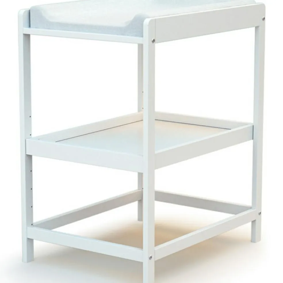 Table à langer en bois de hêtre Confort blanc