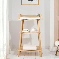 Table à langer en bois Pago avec matelas