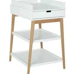 Table à langer Hip avec tiroir Blanc-Naturel