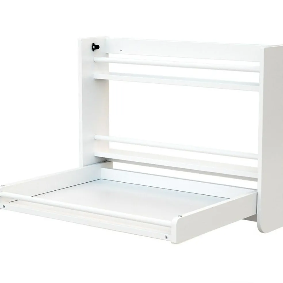 Table à langer murale en bois de hêtre Confort blanc