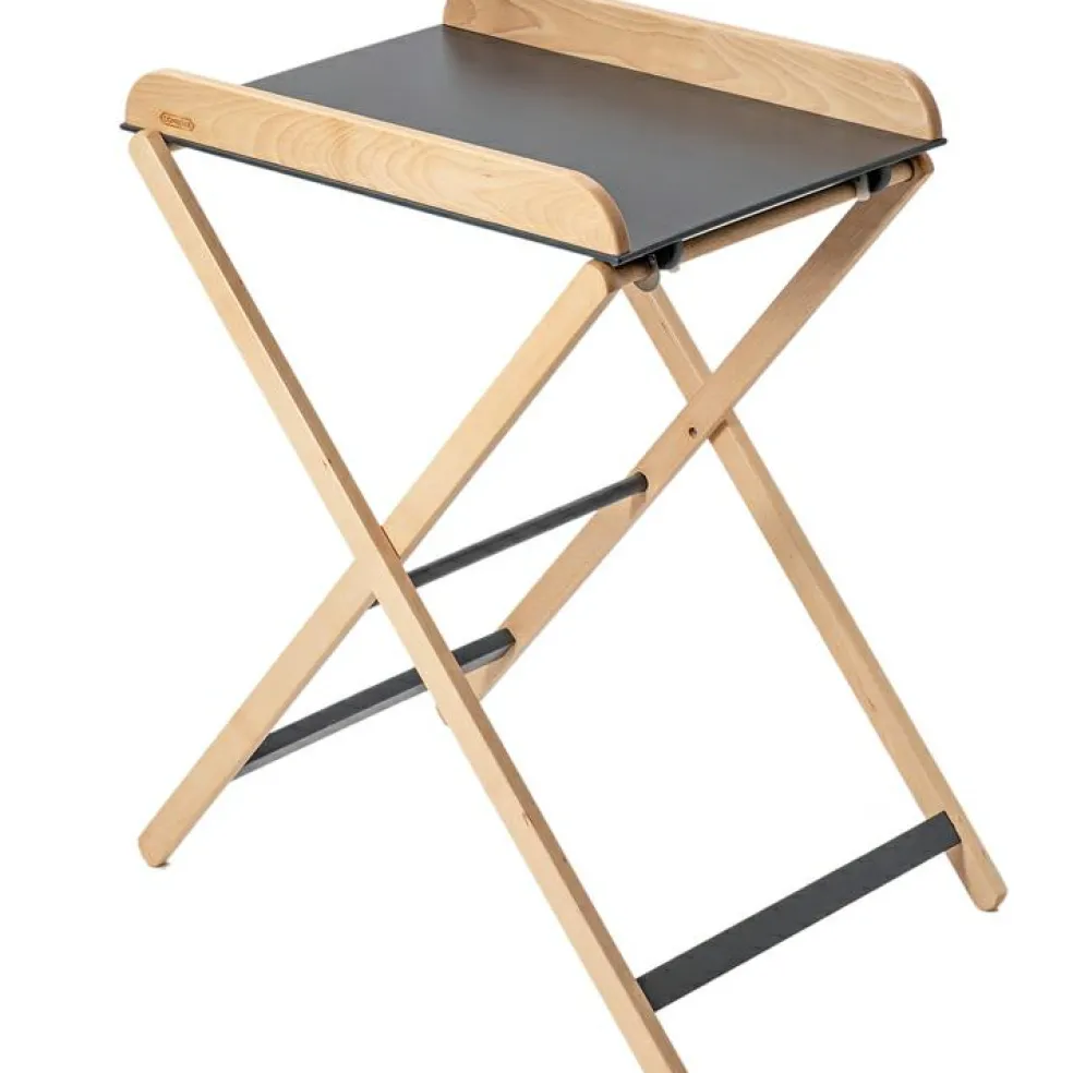 Table à langer pliante Jade bois massif hybride anthracite