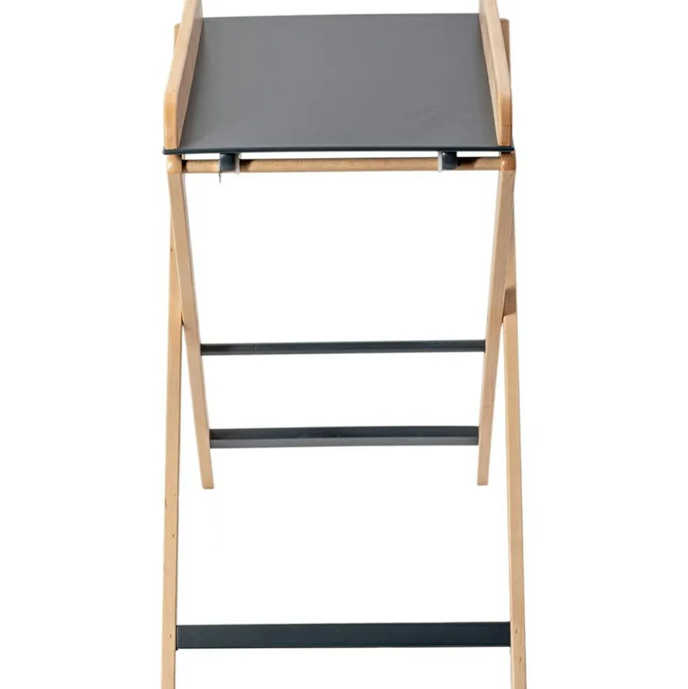 Table à langer pliante Jade bois massif hybride anthracite