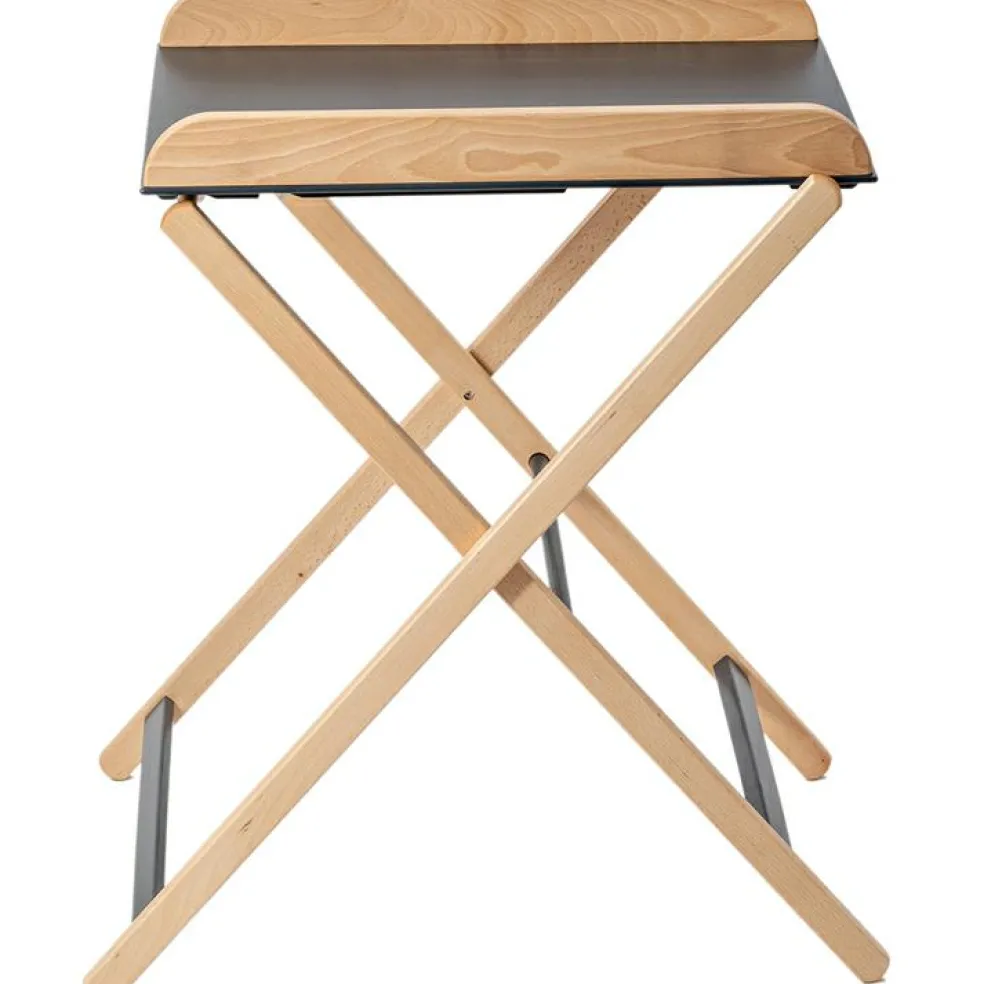 Table à langer pliante Jade bois massif hybride anthracite