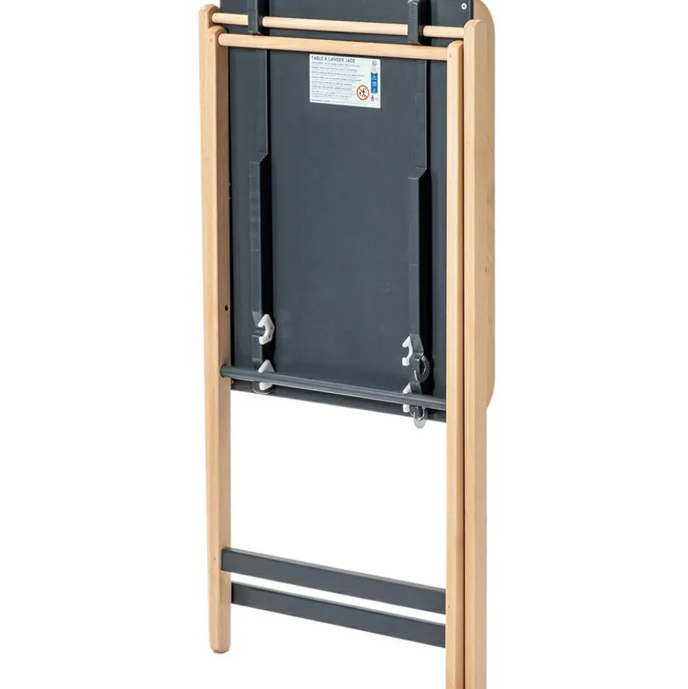 Table à langer pliante Jade bois massif hybride anthracite