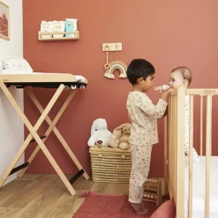 Table à langer pliante Jade bois massif hybride anthracite