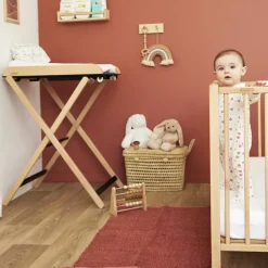 Table à langer pliante Jade bois massif hybride anthracite