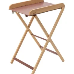 Table à langer pliante Jade bois massif hybride vieux rose