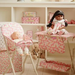 Table à langer pour poupée Rose anglaise