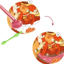 Tableaux à pailleter Inspired by Alfons Mucha