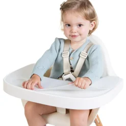 Tablette de repas amovible + protection pour chaise haute Evolu 2 ou Evolu One.80° blanc