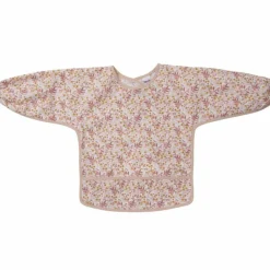 Tablier coton enduit imprimé liberty marsala et ocre (6-24 mois)