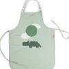 Tablier enfant imperméable Happy clouds Vert