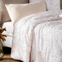 Taie d'oreiller en coton bio Yukari Peach (40 x 60 cm)