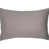 Taie d'oreiller pur coton Gris tourterelle (40 x 60 cm)