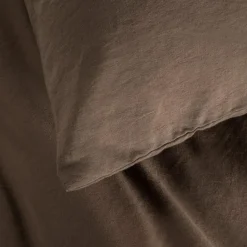 Taie d'oreiller Satin Brun (50 x 70 cm)