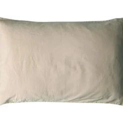 Taie d'oreiller satin de coton bio Lin (40 x 60 cm)