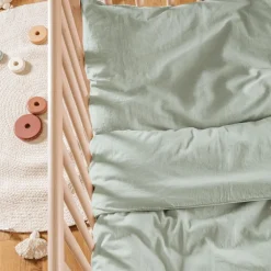 Taie d'oreiller satin de coton bio Tilleul (40 x 60 cm)