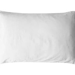 Taie d'oreiller satin de coton bio Blanc craie (40 x 60 cm)