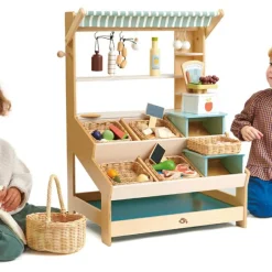 Étal de marché en bois