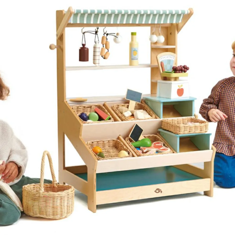 Étal de marché en bois