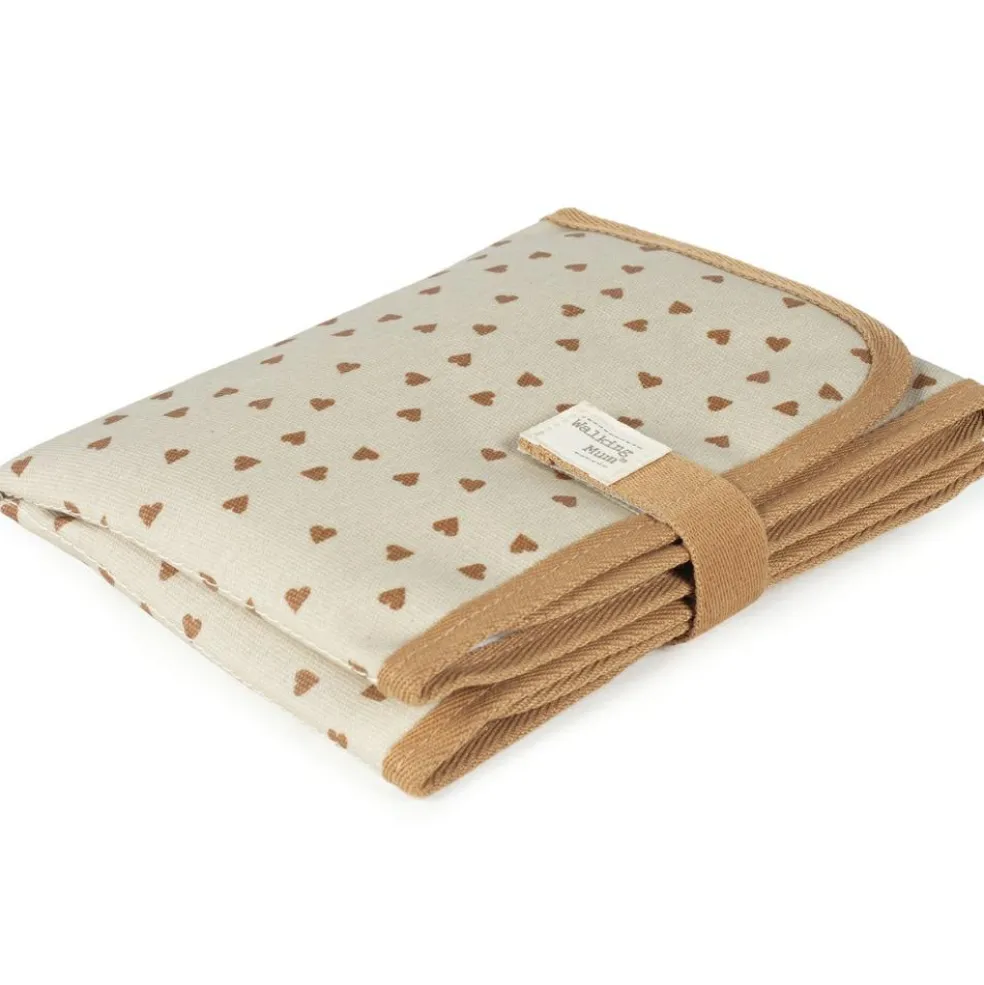 Tapis à langer coeurs Poppy Cannelle