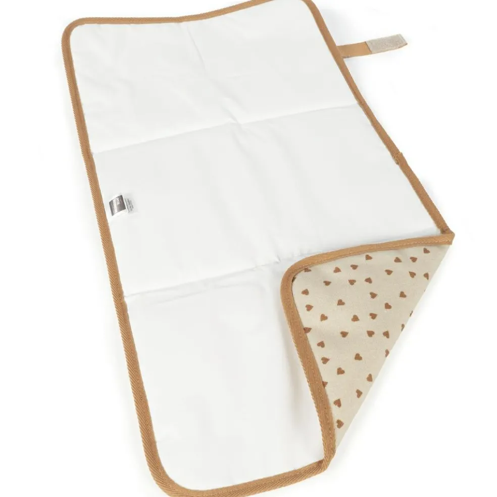 Tapis à langer coeurs Poppy Cannelle